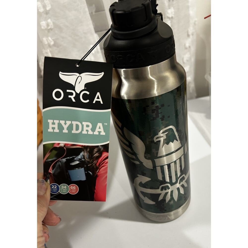 ORCA Hydra 34 oz US NAVY‎ CAMO Insulated Stainless Steel Water Bottle